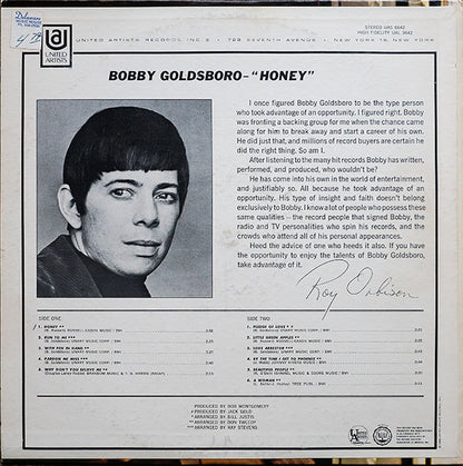Bobby Goldsboro : Honey (LP,Album,Stereo)