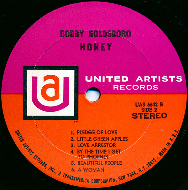 Bobby Goldsboro : Honey (LP,Album,Stereo)
