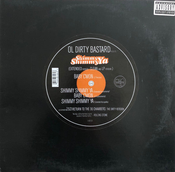 Ol' Dirty Bastard : Shimmy Shimmy Ya (12",33 ⅓ RPM,Single,Stereo)