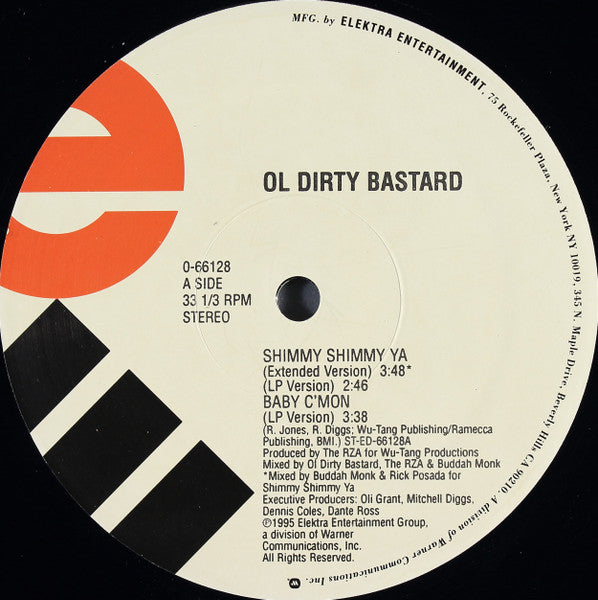Ol' Dirty Bastard : Shimmy Shimmy Ya (12",33 ⅓ RPM,Single,Stereo)