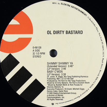 Ol' Dirty Bastard : Shimmy Shimmy Ya (12",33 ⅓ RPM,Single,Stereo)