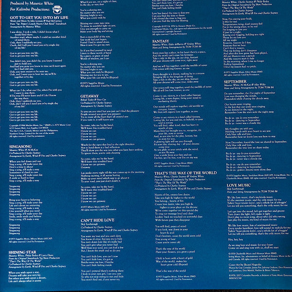 Earth, Wind & Fire : The Best Of Earth Wind & Fire Vol. I (LP,Compilation,Reissue)