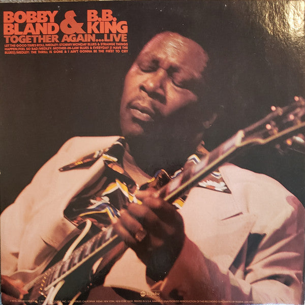 Bobby Bland & B.B. King : Together Again...Live (LP,Album,Stereo)