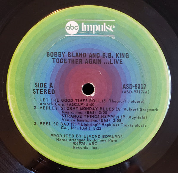Bobby Bland & B.B. King : Together Again...Live (LP,Album,Stereo)