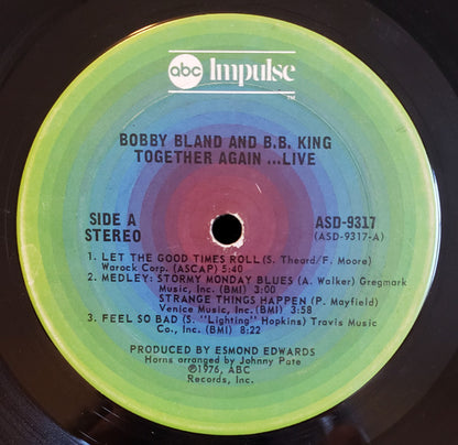 Bobby Bland & B.B. King : Together Again...Live (LP,Album,Stereo)