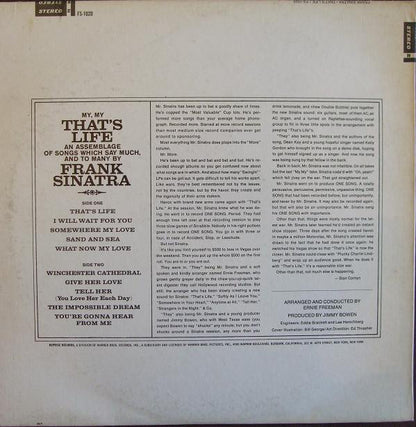 Frank Sinatra : That's Life (LP,Album,Stereo)