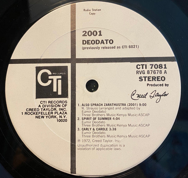 Eumir Deodato : 2001 (LP,Album,Promo,Reissue)