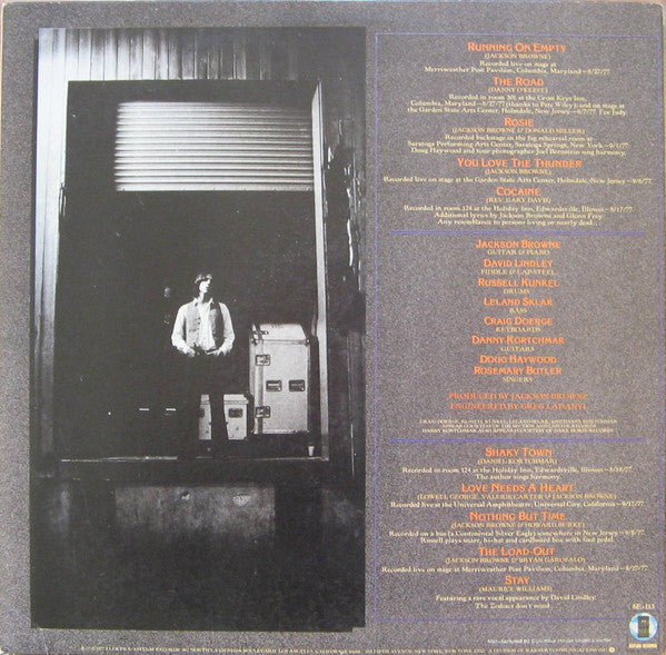 Jackson Browne : Running On Empty (LP,Album,Club Edition)