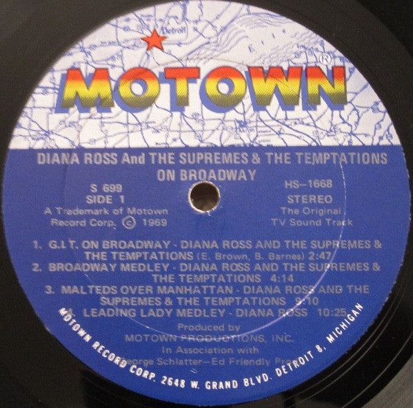 Diana Ross And Supremes, The & Temptations, The : On Broadway (Original TV Sound Track) (LP,Album,Remastered,Stereo)
