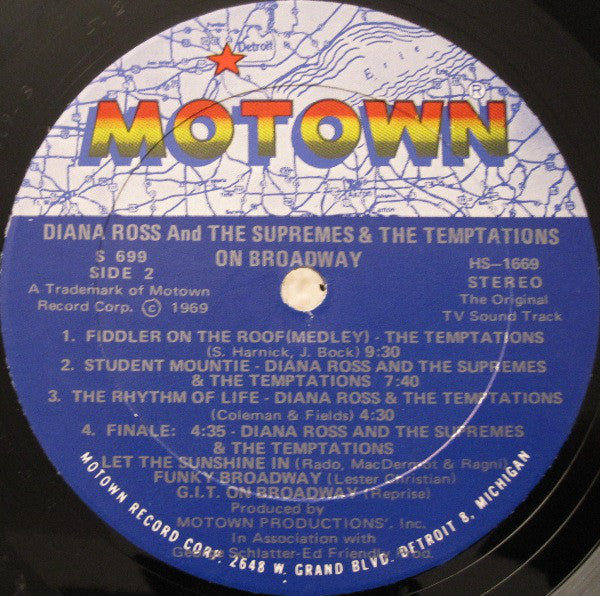 Diana Ross And Supremes, The & Temptations, The : On Broadway (Original TV Sound Track) (LP,Album,Remastered,Stereo)