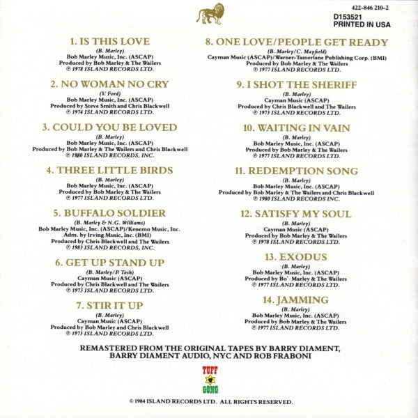 Bob Marley & The Wailers : Legend - The Best Of Bob Marley & The Wailers (Compilation,Club Edition,Reissue,Remastered,Repress)