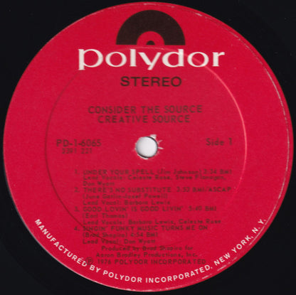 Creative Source : Consider The Source (LP,Album,Stereo)