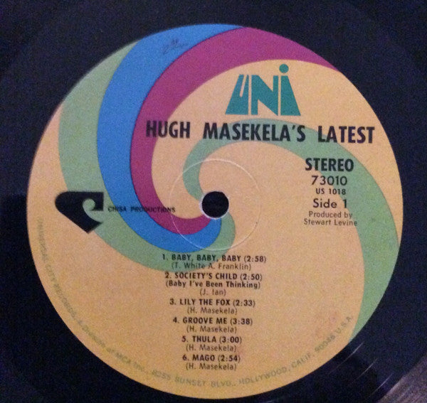 Hugh Masekela : Hugh Masekela's Latest (LP,Album,Stereo)