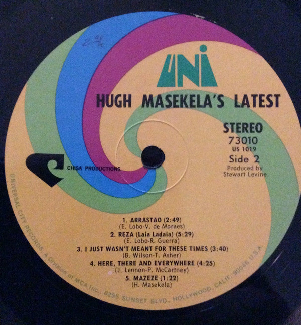 Hugh Masekela : Hugh Masekela's Latest (LP,Album,Stereo)