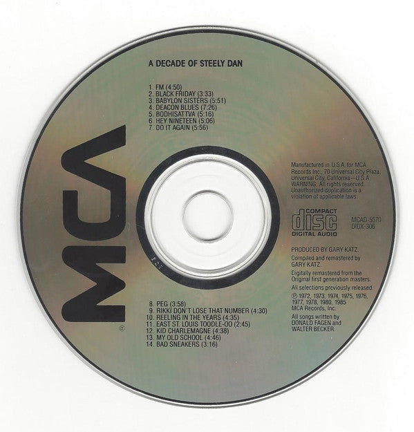 Steely Dan : A Decade Of Steely Dan (Compilation,Remastered)