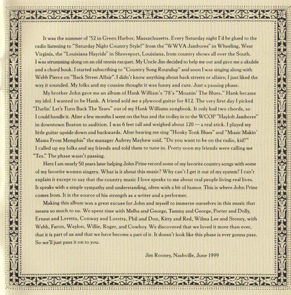 John Prine : In Spite Of Ourselves (Album)
