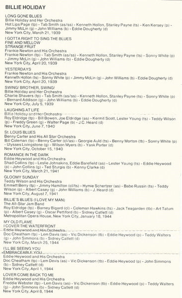 Billie Holiday : Lady Day's Immortal Performances (Compilation,Stereo)