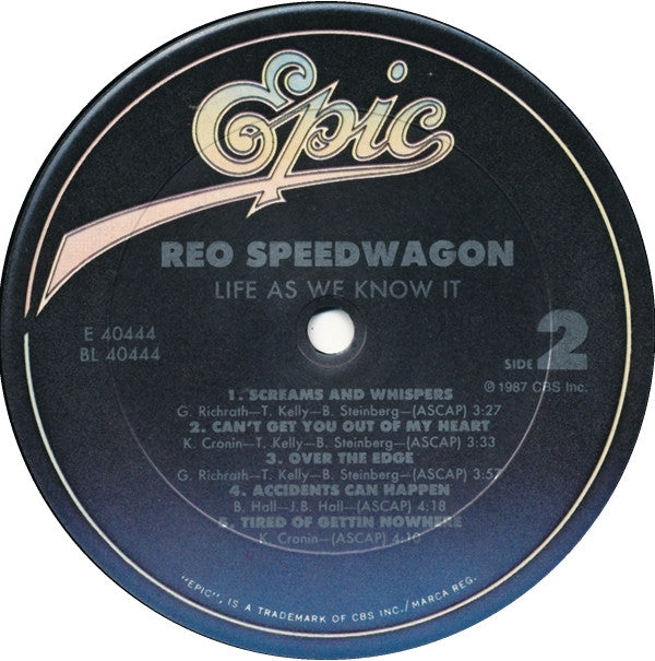REO Speedwagon : Life As We Know It (LP,Album)