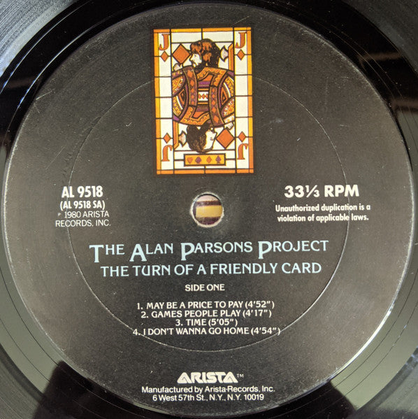 Alan Parsons Project, The : The Turn Of A Friendly Card (LP,Album,Club Edition)