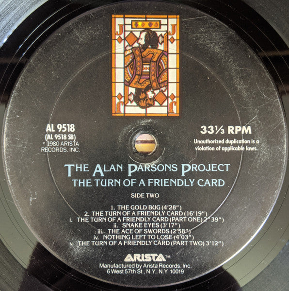 Alan Parsons Project, The : The Turn Of A Friendly Card (LP,Album,Club Edition)