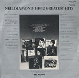 Neil Diamond : His 12 Greatest Hits (LP,Compilation)