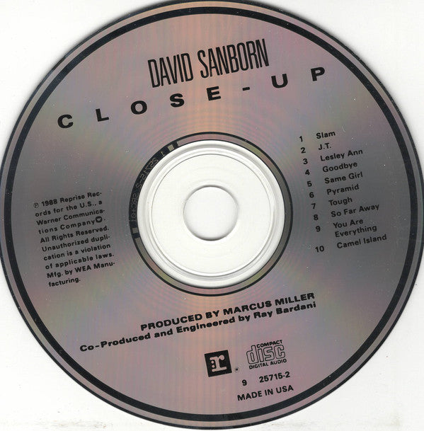 David Sanborn : Close-Up (Album)