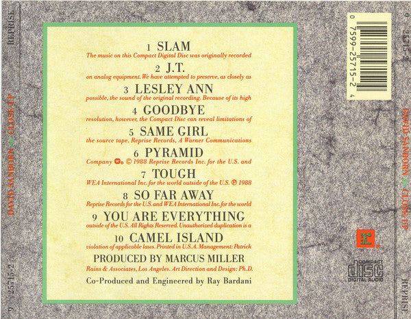 David Sanborn : Close-Up (Album)