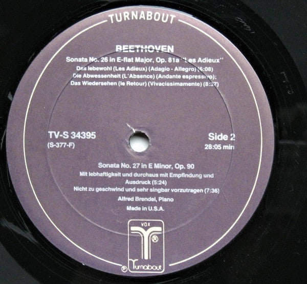 Ludwig van Beethoven, Alfred Brendel : Sonata No. 23; No. 26; No. 27 (LP,Album,Stereo)