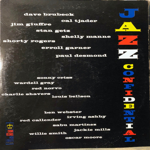Various : Jazz Confidential (LP,Compilation,Mono)