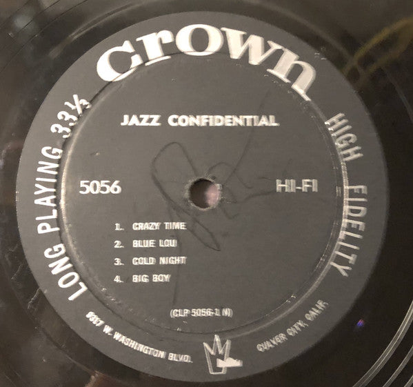 Various : Jazz Confidential (LP,Compilation,Mono)