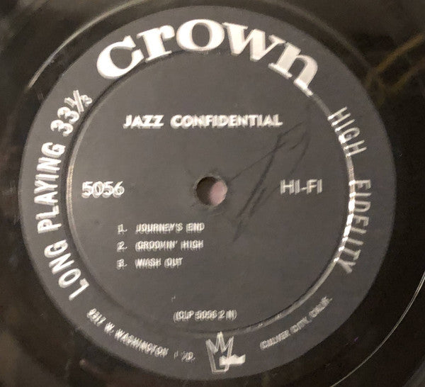 Various : Jazz Confidential (LP,Compilation,Mono)