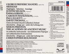 Georg Friedrich Händel - Judith Nelson • Emma Kirkby • Carolyn Watkinson • Paul Elliott • David Thomas (9) • Choir Of Christ Church Cathedral, The • Academy Of Ancient Music, The • Christopher Hogwood : Messiah • A Sacred Oratorio (Highlights • Sélection • Auszüge) (Album)