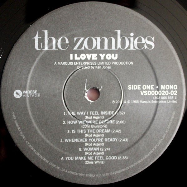 Zombies, The : I Love You (LP,Compilation,Reissue,Mono)