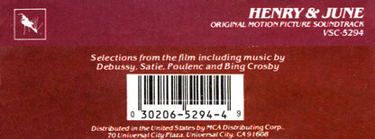 Various : Henry & June (Original Motion Picture Soundtrack) ()
