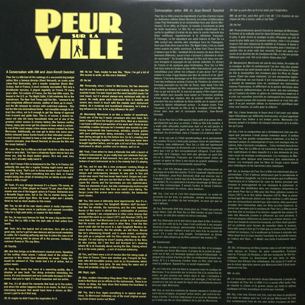 Ennio Morricone : Peur Sur La Ville (LP,Album,Reissue,Remastered,Special Edition)