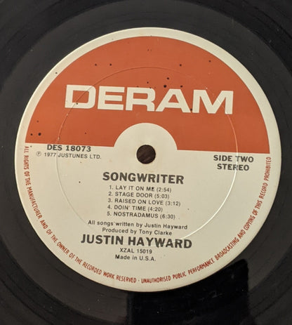 Justin Hayward : Songwriter (LP,Album,Stereo)