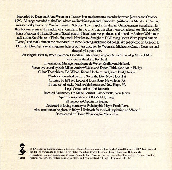 Ween : The Pod (Album,Reissue,Remastered)