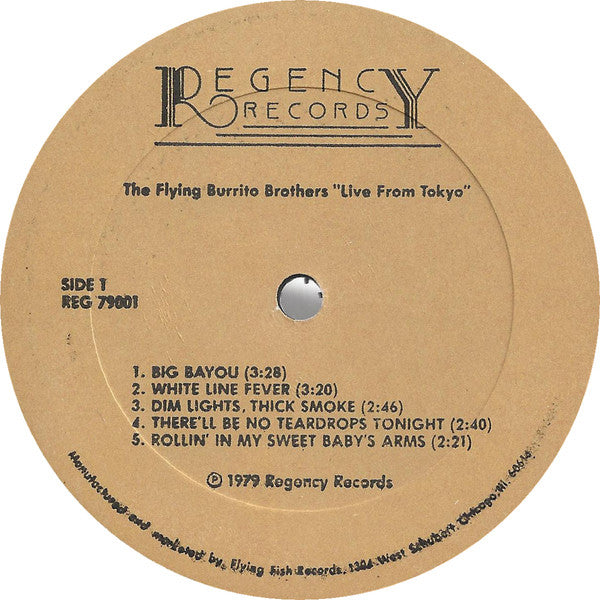 Flying Burrito Bros, The : Live From Tokyo (LP,Album)