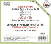 Antonín Dvořák, Sir Edward Elgar, London Symphony Orchestra, Eduardo Mata : Symphony No. 7 / Enigma Variations ()