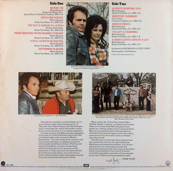 Merle Haggard And Strangers (5), The : Keep Movin' On (LP,Album)