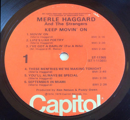 Merle Haggard And Strangers (5), The : Keep Movin' On (LP,Album)