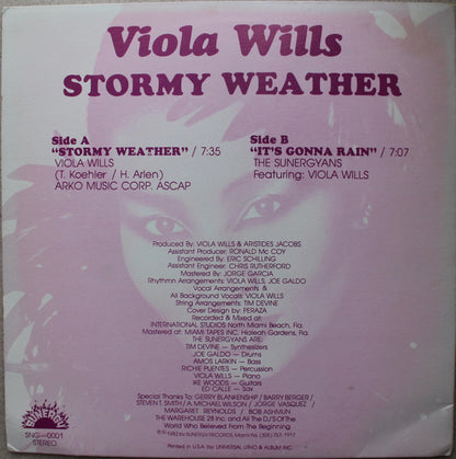Viola Wills : Stormy Weather (12",33 ⅓ RPM,Stereo)