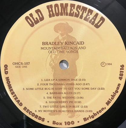 Bradley Kincaid : Mountain Ballads And Old-Time Songs (LP,Compilation,Reissue)