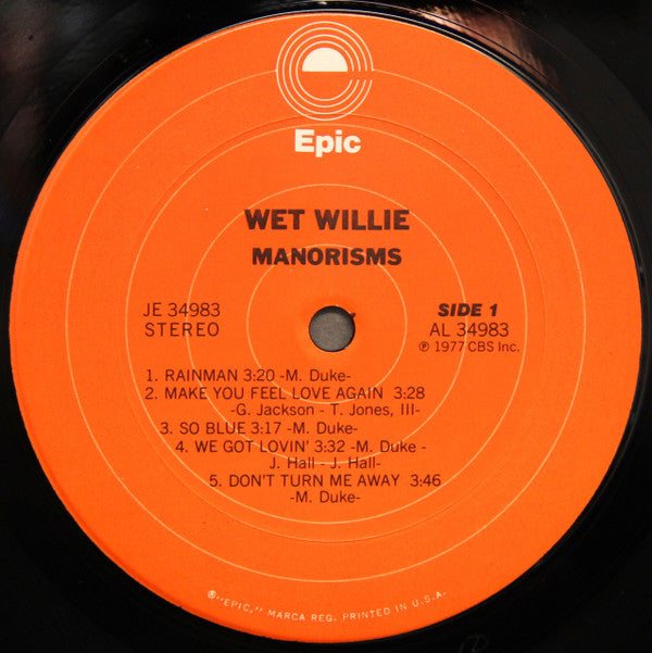 Wet Willie : Manorisms (LP,Album)