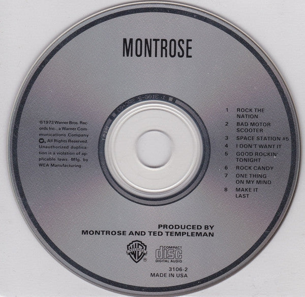 Montrose (2) : Montrose (Album,Reissue)