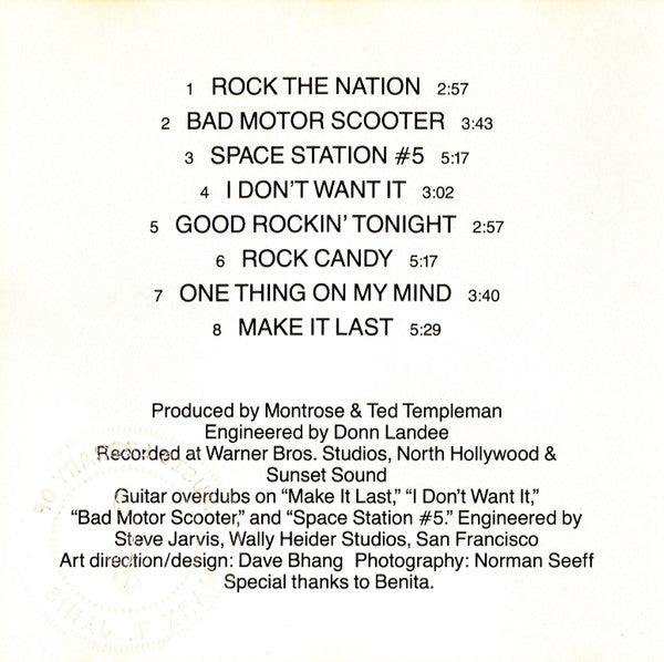 Montrose (2) : Montrose (Album,Reissue)