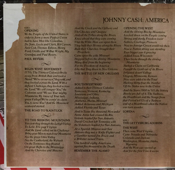 Johnny Cash : America: A 200 Year Salute In Story And Song (LP,Album)