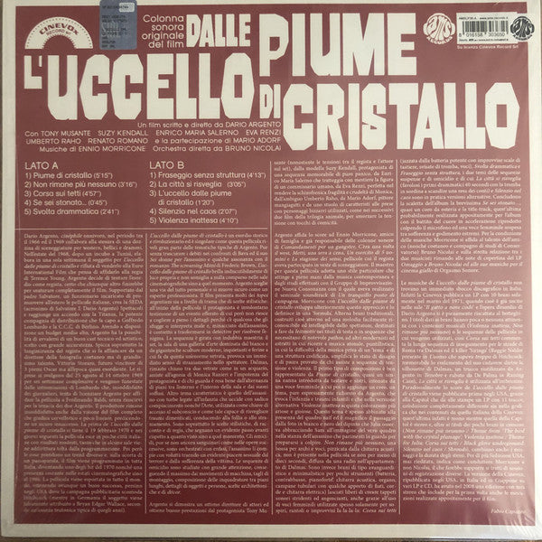 Ennio Morricone : L'Uccello Dalle Piume Di Cristallo (LP,Album,Limited Edition,Reissue)
