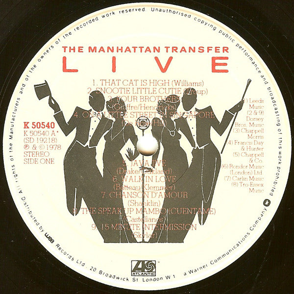 Manhattan Transfer, The : Live (LP,Album)
