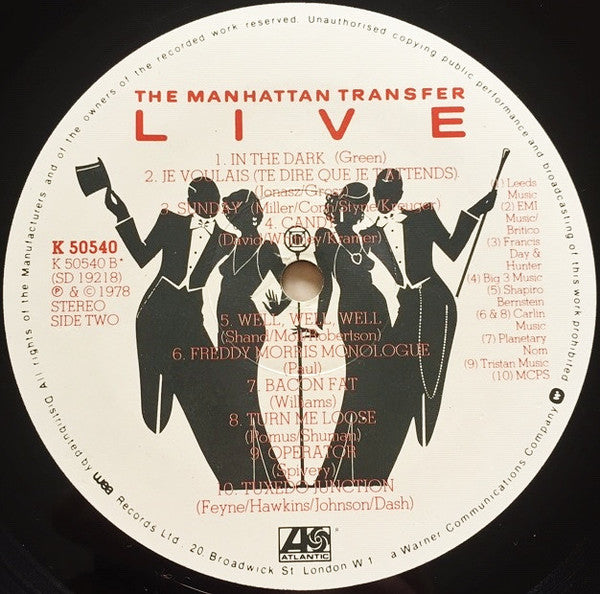Manhattan Transfer, The : Live (LP,Album)